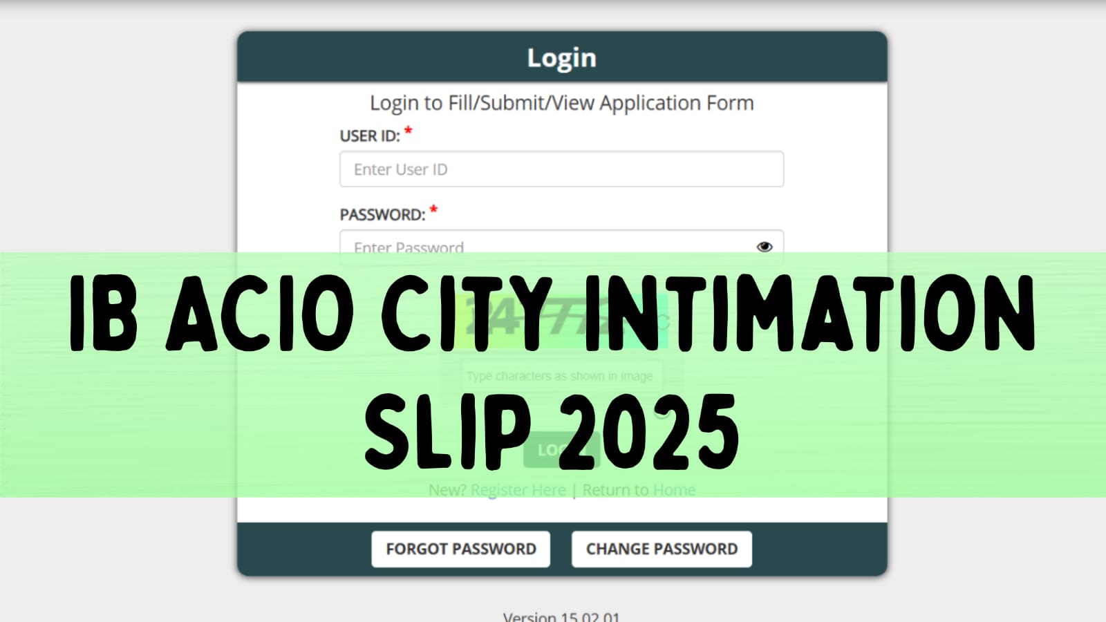 IB ACIO City Intimation Slip 2025 Out Check Exam City, Date & Direct Download Link