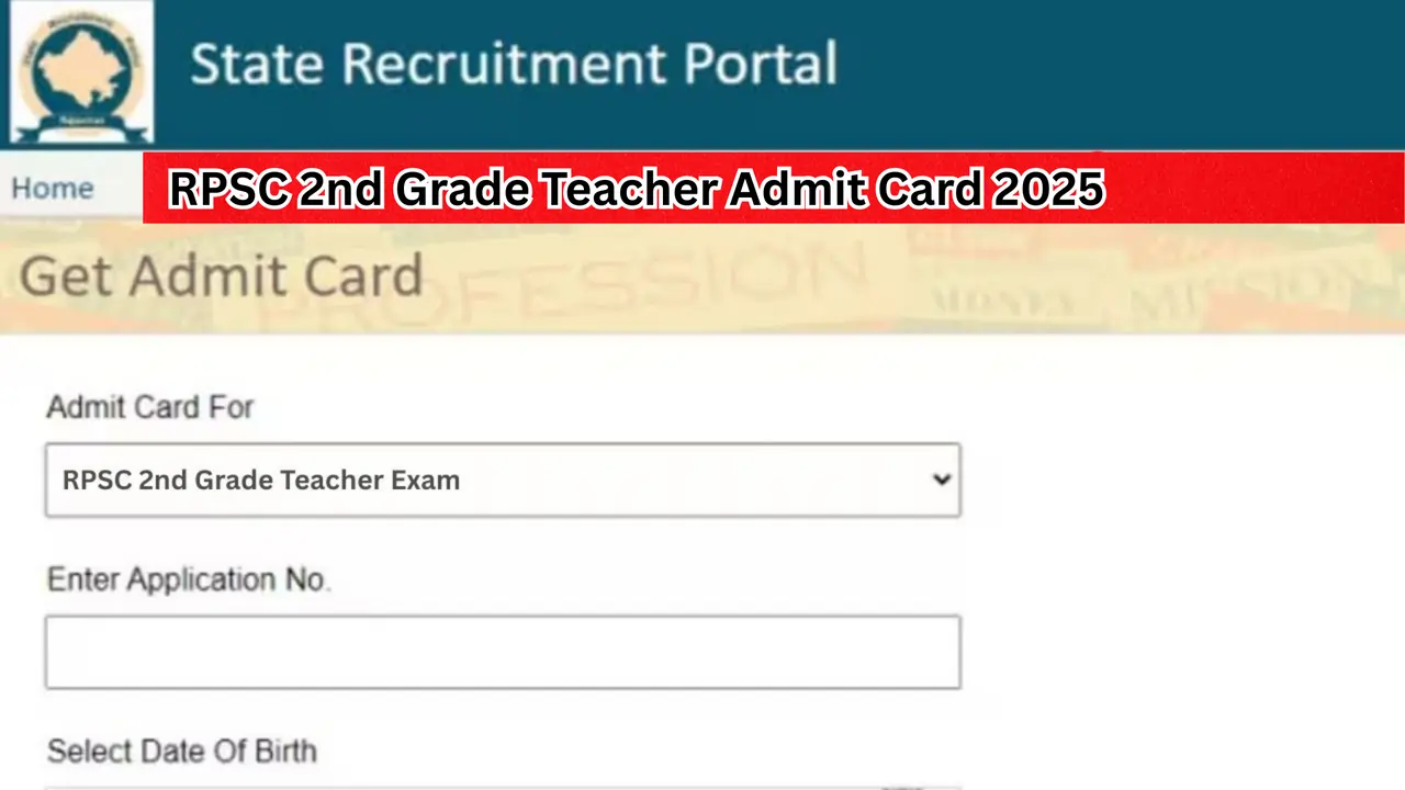 RPSC 2nd Grade Teacher Admit Card 2025