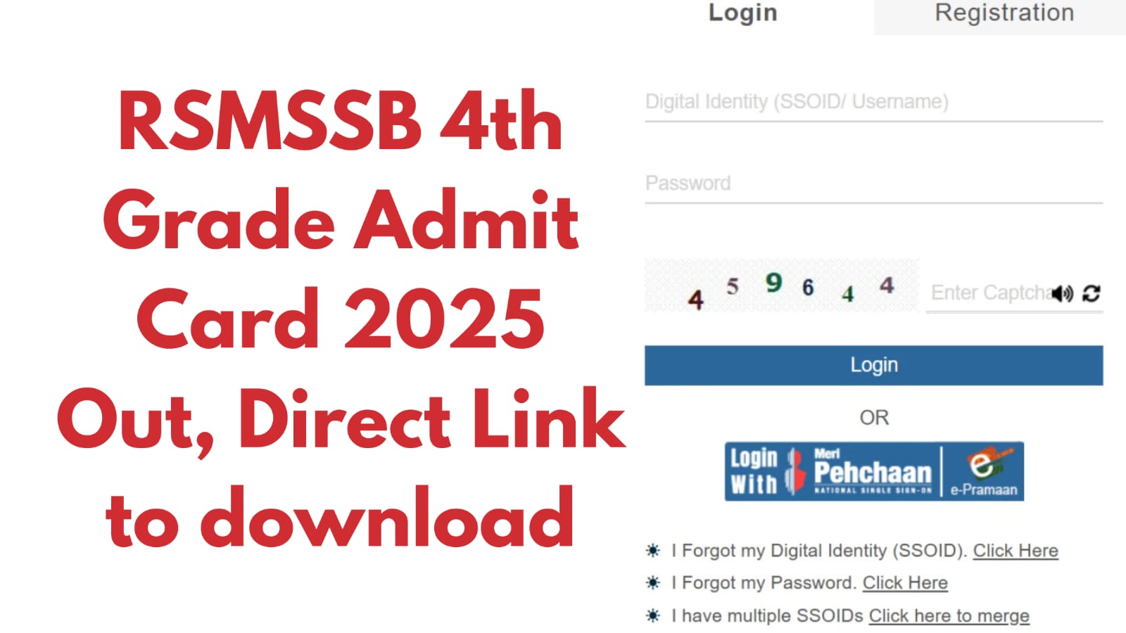 RSMSSB 4th Grade Admit Card 2025: Release Date, Exam Schedule, and Key Guidelines