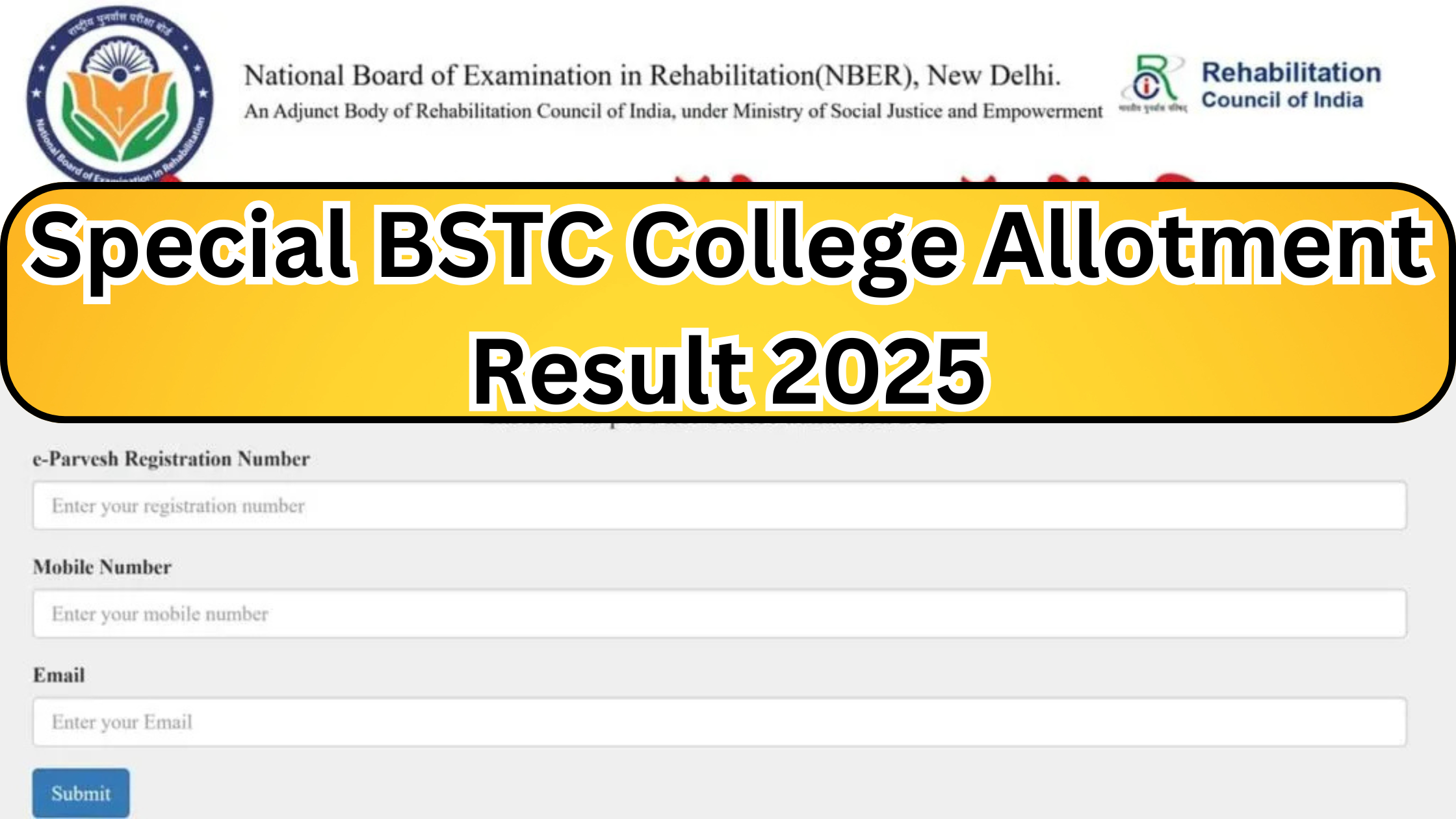 Special BSTC College Allotment Result 2025 – Complete and Detailed Guide