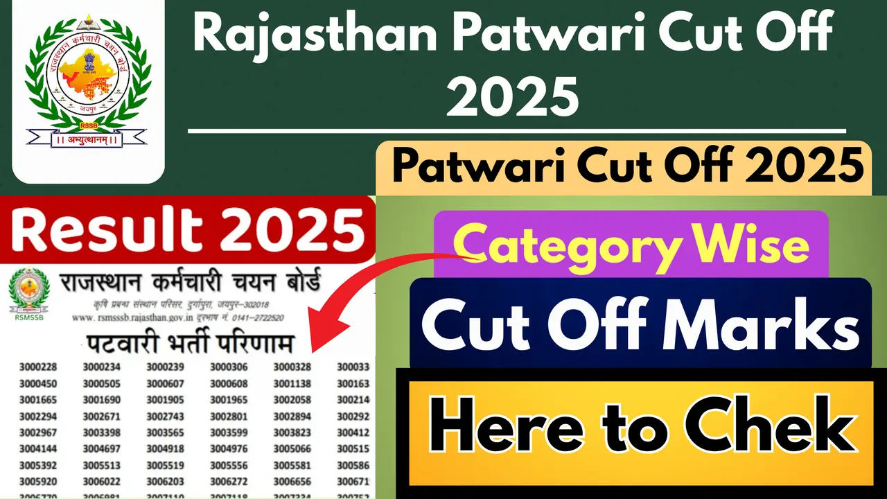 Rajasthan Patwari Cut Off 2025 – Expected & Previous Year Analysis