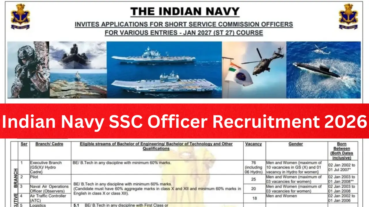 Indian Navy SSC Officer Recruitment 2026