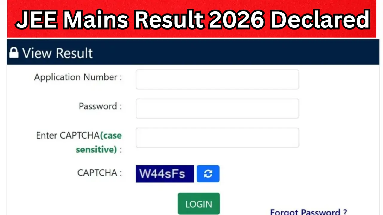 JEE Mains Result 2026 Declared