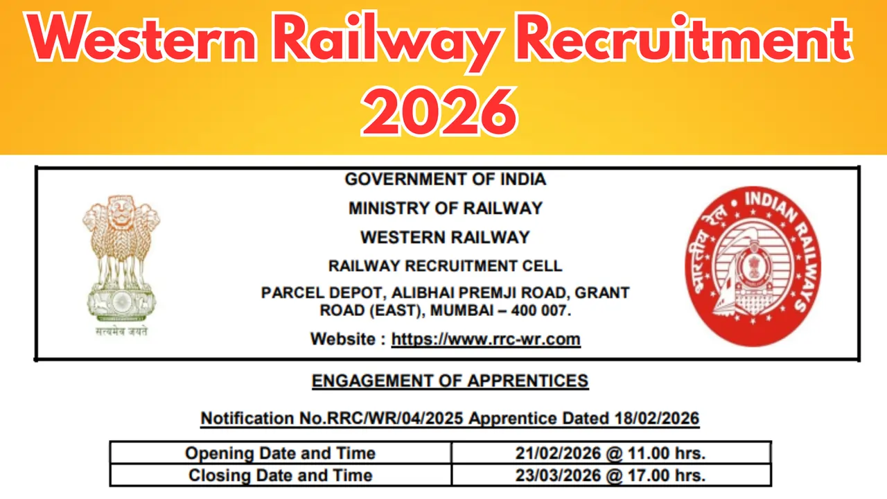 Western Railway Recruitment 2026