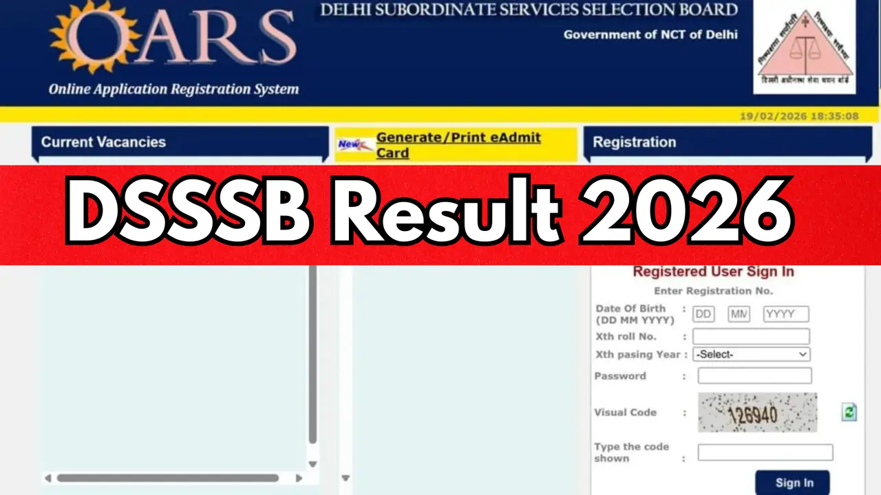 DSSSB Result 2026